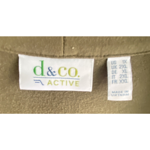 Denim and Co Active‎ Women’s Open Waterfall Tan Cardigan Sz 1X - Picture 3 of 8